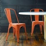 VINEEGO Metal Dining Chair Indoor-Outdoor Use Stackable Classic ...