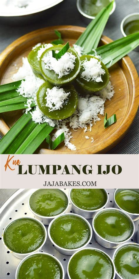 Kue Lumpang Ijo (Pandan Sticky Rice Cakes) - Jaja Bakes - jajabakes.com | Recipe in 2024 | Steam ...