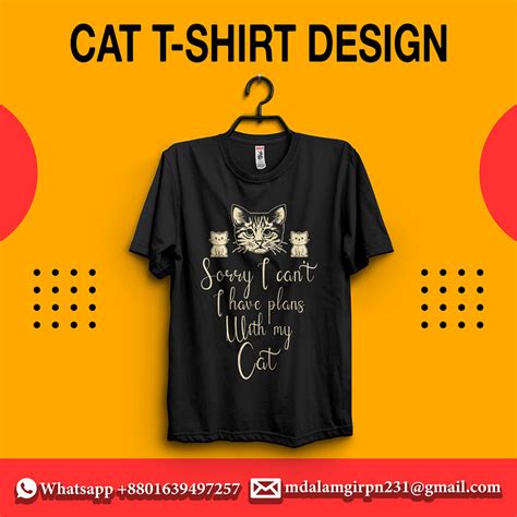 Cat T-shirt Design Vector Template by Md Alamgir Hossen on Dribbble