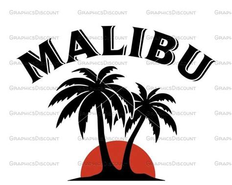 Unofficial Malibu Logo Design. Malibu Clipart Vector | Logo design, Drinks logo, Custom logo design