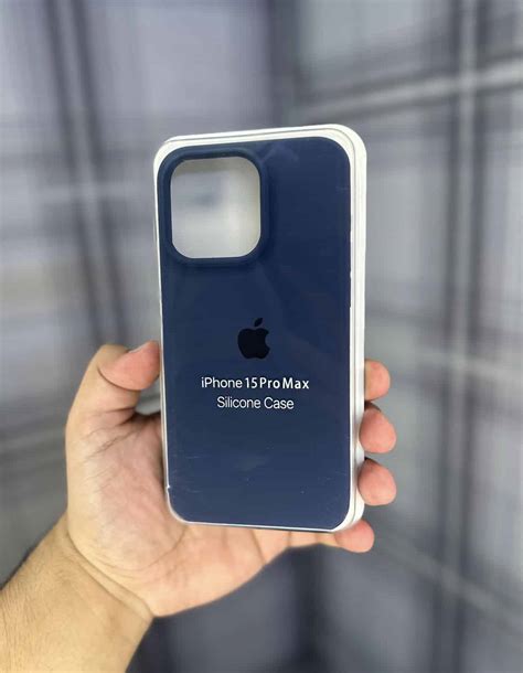 silicone cover Blue Titanium iphone 15 pro/max High Qulity Case