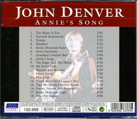 John Denver - Annies Song (live in concert), John Denver | CD (album) | Muziek | bol