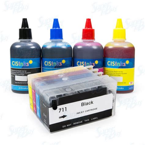 NON-OEM Refillable Ink Cartridge Kit for HP Designjet T520 T120 HP 711 HP711 | eBay