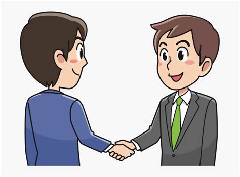 Man Shake Hands Clipart, HD Png Download - kindpng