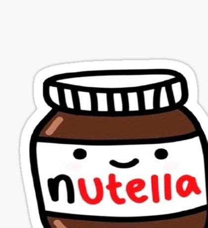 Kawaii Nutella: Stickers | Redbubble