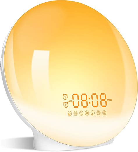 Wake- Up Light, LBell 7 Colored Night Light/Sunrise Simulation & Sleep Aid, Dual Alarm Clock ...