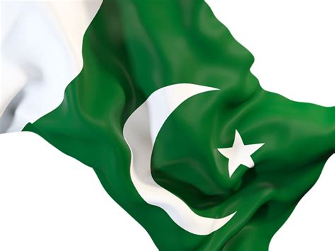 Waving flag closeup. Illustration of flag of Pakistan