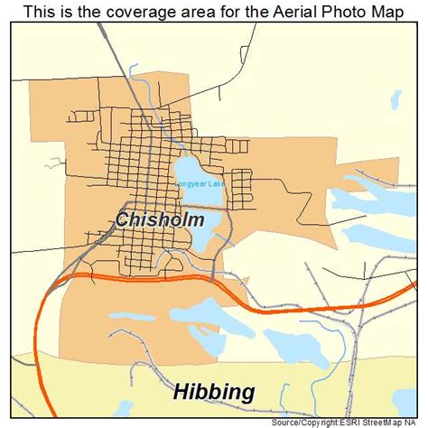 Aerial Photography Map of Chisholm, MN Minnesota