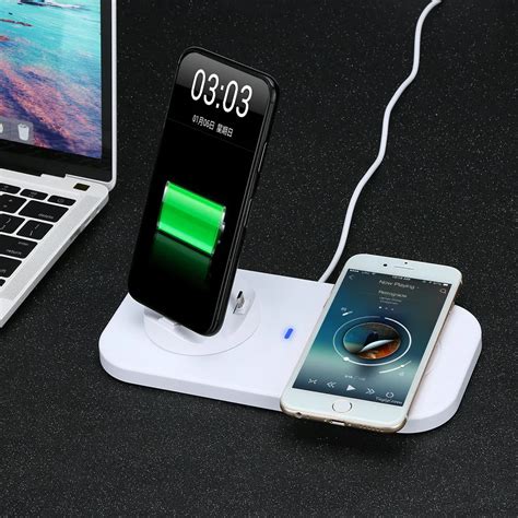 USB To 3 IN 1 Cell Phone Charging Station With Wireless Charger Fast Charge Mobile phone USB ...