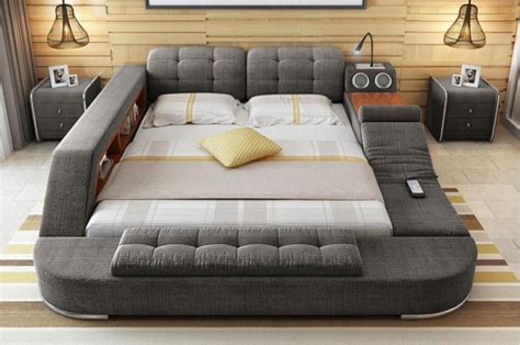 Fabric Cloth Modern Soft Beds For Home Bedroom Furniture | My Aashis