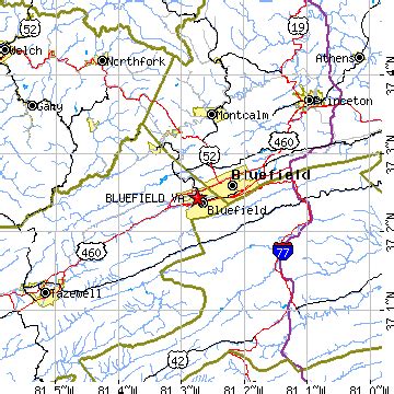 Bluefield, Virginia (VA) ~ population data, races, housing & economy