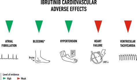 Ibrutinib’s cardiovascular adverse effects. An asterisk denotes that ...