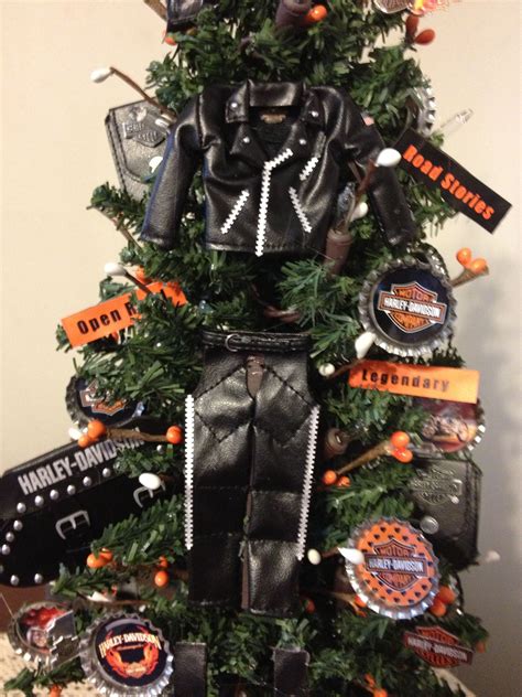 18" lighted Harley Davidson theme tree | Holiday party crafts, Harley davidson, Harley