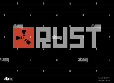 Rust video game, Logo, Black background Stock Photo - Alamy