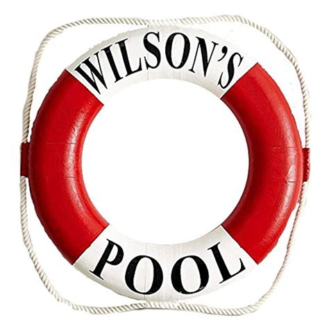 CUSTOM Personalized Red Life Preserver Ring 21" - Nautical Room Decor - Nautical Home Accessori ...