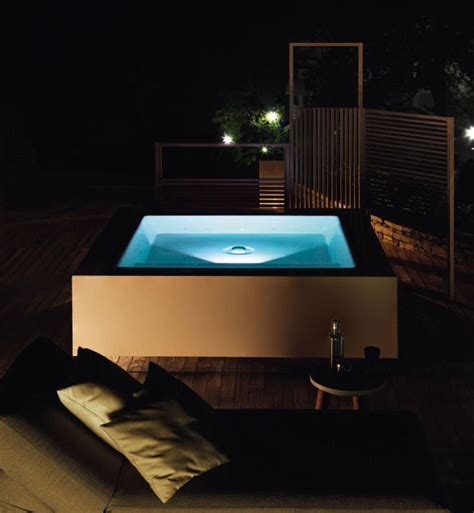 Quadrat mini pool is a Jacuzzi in disguise | Mini pool, Indoor hot tub, Hot tub backyard