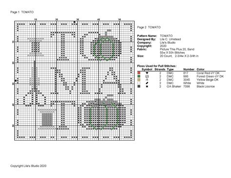 a cross stitch pattern with green apples on it