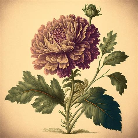 Vintage Illustration of a Flower | Geschenke