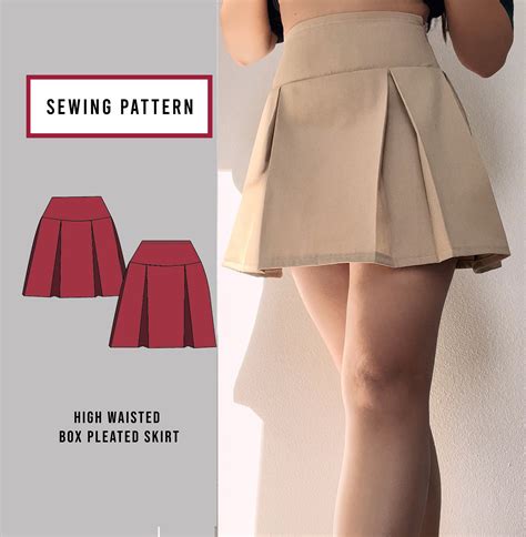 Box Pleat Skirt Sewing Patten INSTANT DOWNLOAD PDF Sewing - Etsy