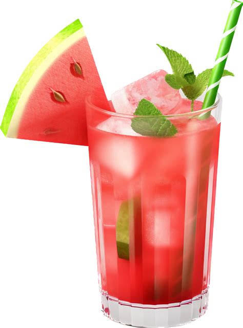 watermelon mojito cocktail png with AI generated. 30581332 PNG