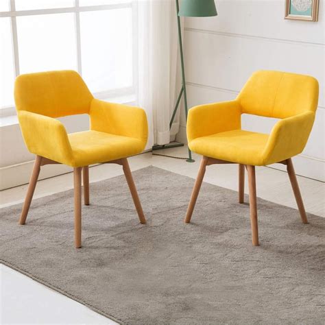 (Set of 2) Modern Living Dining Room Accent Arm Chairs Club Guest with ...