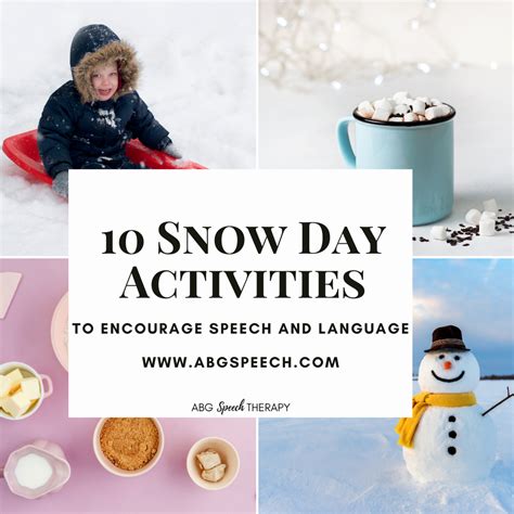 10 Snow Day Activities for Kids — ABG Speech Therapy