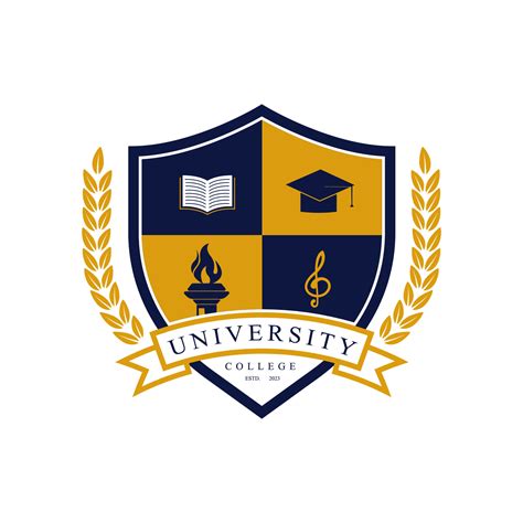 University college school badge logo design vector image. Education ...