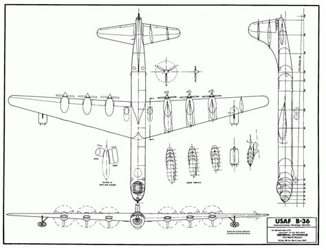 Convair B-36 long-range US strategic bomber (part of 1)