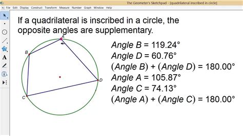 Inscribed Quadrilateral Worksheets