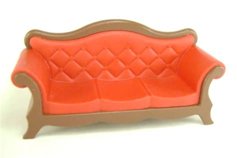 PLAYMOBIL 5320 VICTORIAN Furniture SOFA RED Couch Mansion Living Room ...