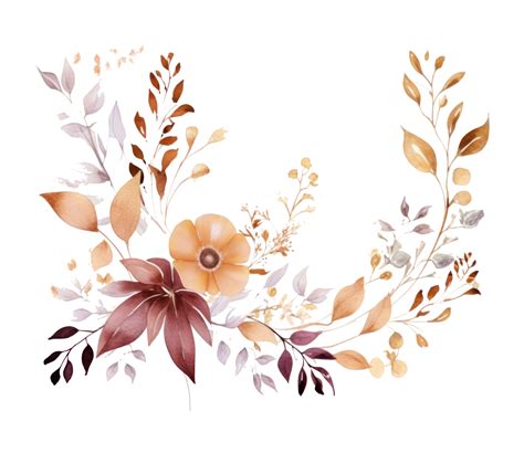 Watercolor Flower Border isolated. 27395129 PNG