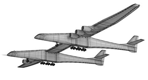 Stratolaunch Carrier Aircraft 3D Model | FaceQuad