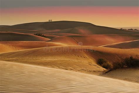 Sunset on Thar Desert in India Stock Image - Image of terrain, gold: 24480323