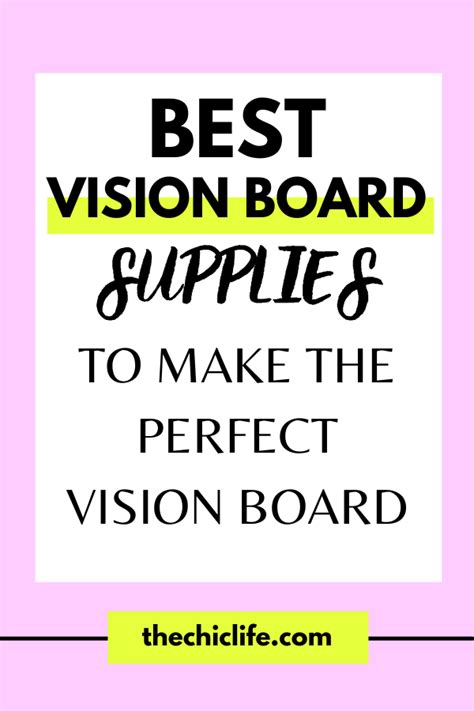 Best Vision Board Supplies {What You Need to Make It Powerful AND Beautiful} - The Chic Life