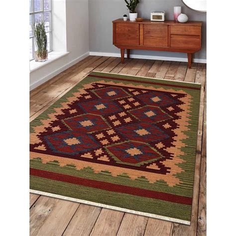 Rugsotic Carpets Hand Woven Flat Weave Kilim Wool 10'x14' Area Rug ...