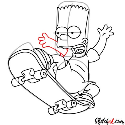 How To Draw Bart Simpson On A Skateboard Easy Drawings Dibujos | Images ...