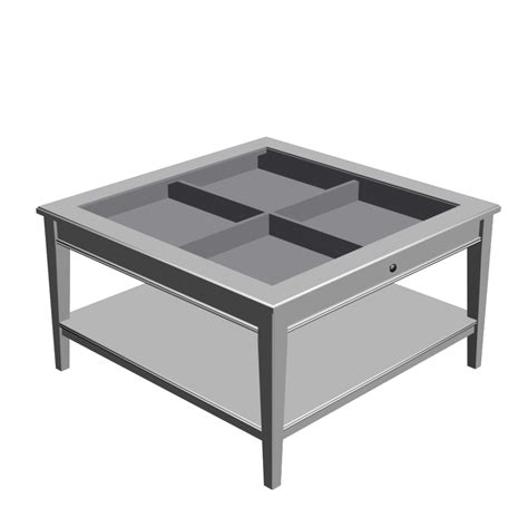 LIATORP Coffee table, white, glass - Design and Decorate Your Room in 3D