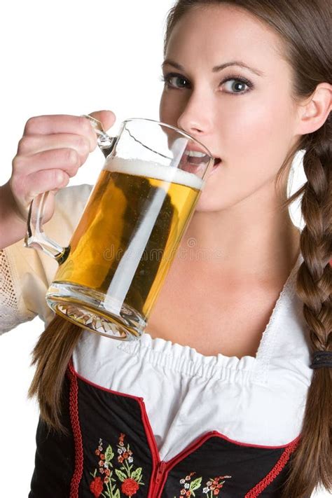 Woman Drinking Beer stock photo. Image of beautiful, pretty - 8250944