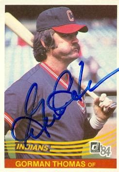 Gorman Thomas autographed Baseball Card (Cleveland Indians) 1984 ...