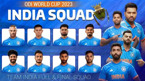 ICC World Cup 2023 - Team India Squad | India Team Squad ODI World Cup 2023 | ODI WC 2023 India ...