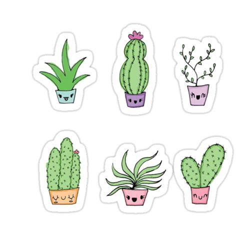 "Cute Cactus" Stickers by Claudia Ramos | Redbubble