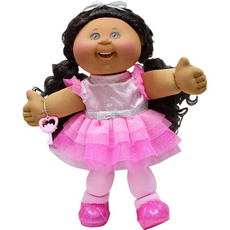 Cabbage Patch Kids 14" Girl, Glitz Dark Hair/Brown Eyes Girl - Walmart.com - Walmart.com