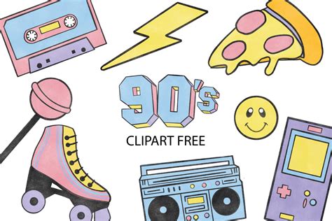 90s Clipart Free Graphic by Free Graphic Bundles · Creative Fabrica