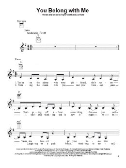 You Belong With Me (Ukulele) - Print Sheet Music Now