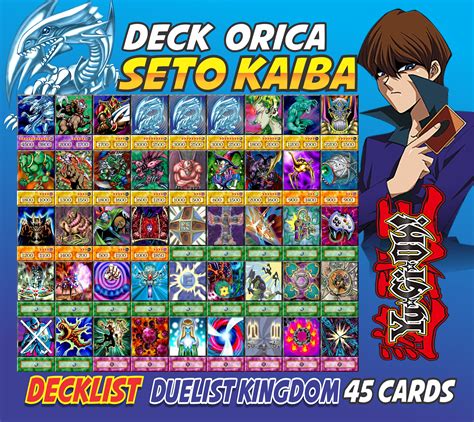 Seto Kaiba Deck 45 cards Anime Orica Yugioh Duelist Kingdom | Etsy