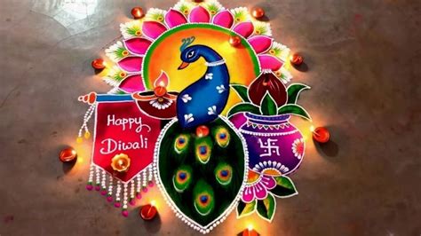 23 Peacock Rangoli For Diwali Designs In This Year 2022