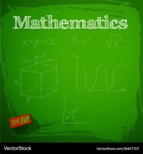 Green mathematics background Royalty Free Vector Image