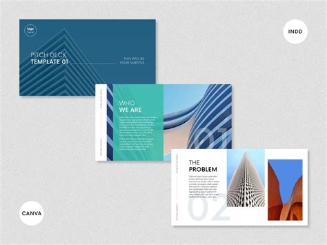 Modern Pitch Deck Template Canva & Indesign Tech Presentation ...