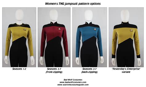 Bad Wolf Costumes: Star Trek: TNG Women's Jumpsuit Sewing Pattern