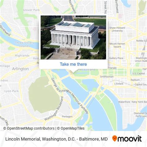 How to get to Lincoln Memorial in Washington by bus or metro?